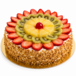 Tarta piña, macedonia y nata