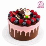 Tarta navideña chocolate y frambuesa