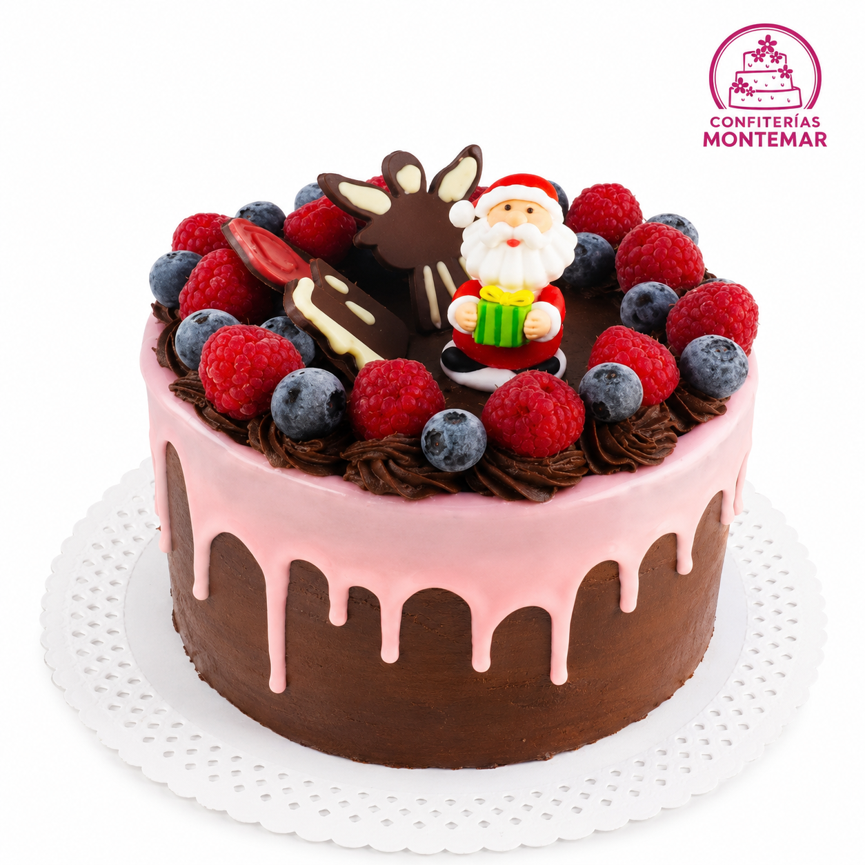 Tarta navideña chocolate y frambuesa Tarta navideña chocolate y frambuesa - Imagen 1