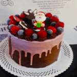 Tarta navideña chocolate y frambuesa