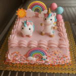 Tarta Unicornio Arcoíris – Rosa Fantasía